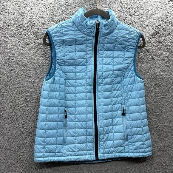 Little Donkey Andy Women's Medium Puffer Vest Blue Zip Pockets Warm - Picture 9 of 10